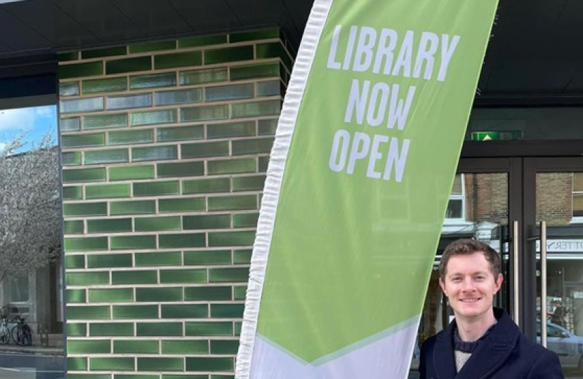 Cllr Aled Richards-Jones at the Northcote Library