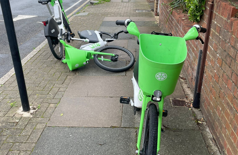 Lime and other hire bikes have been blocking pavements across Wandsworth.
