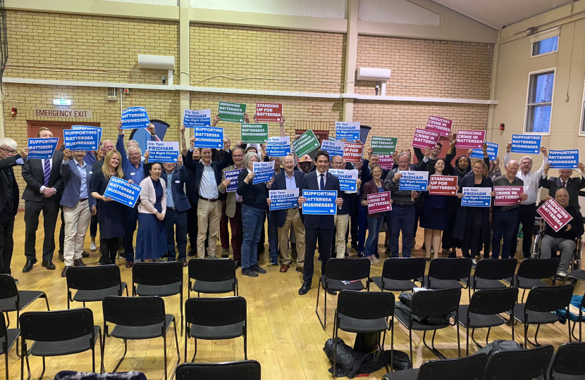 Tom Pridham and the Battersea Conservatives following his selection.