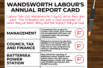 A report card showing Labour's failures in Wandsworth over the last six months.